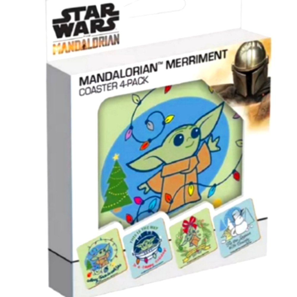Mandalorian & Grogu Merriment Coaster 4 Pack